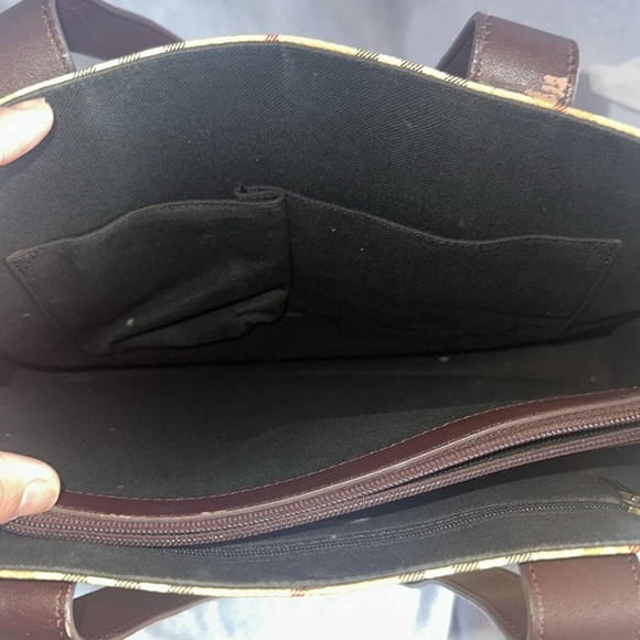 Burberry Beige and Brown Checkered Briefcase - Picture 16 of 16